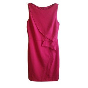 ANN TAYLOR DRESS RUCHED SIDE SIZE 4 SMALL PINK